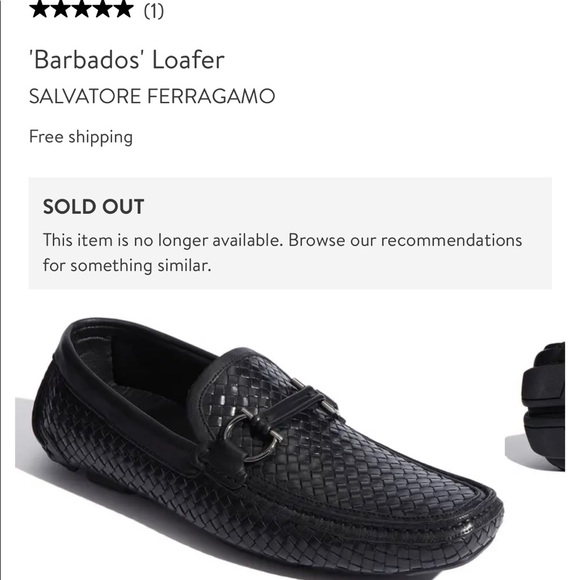 Ferragamo “Barbados” Bit Navy Men\'s Loafer 9 EE
